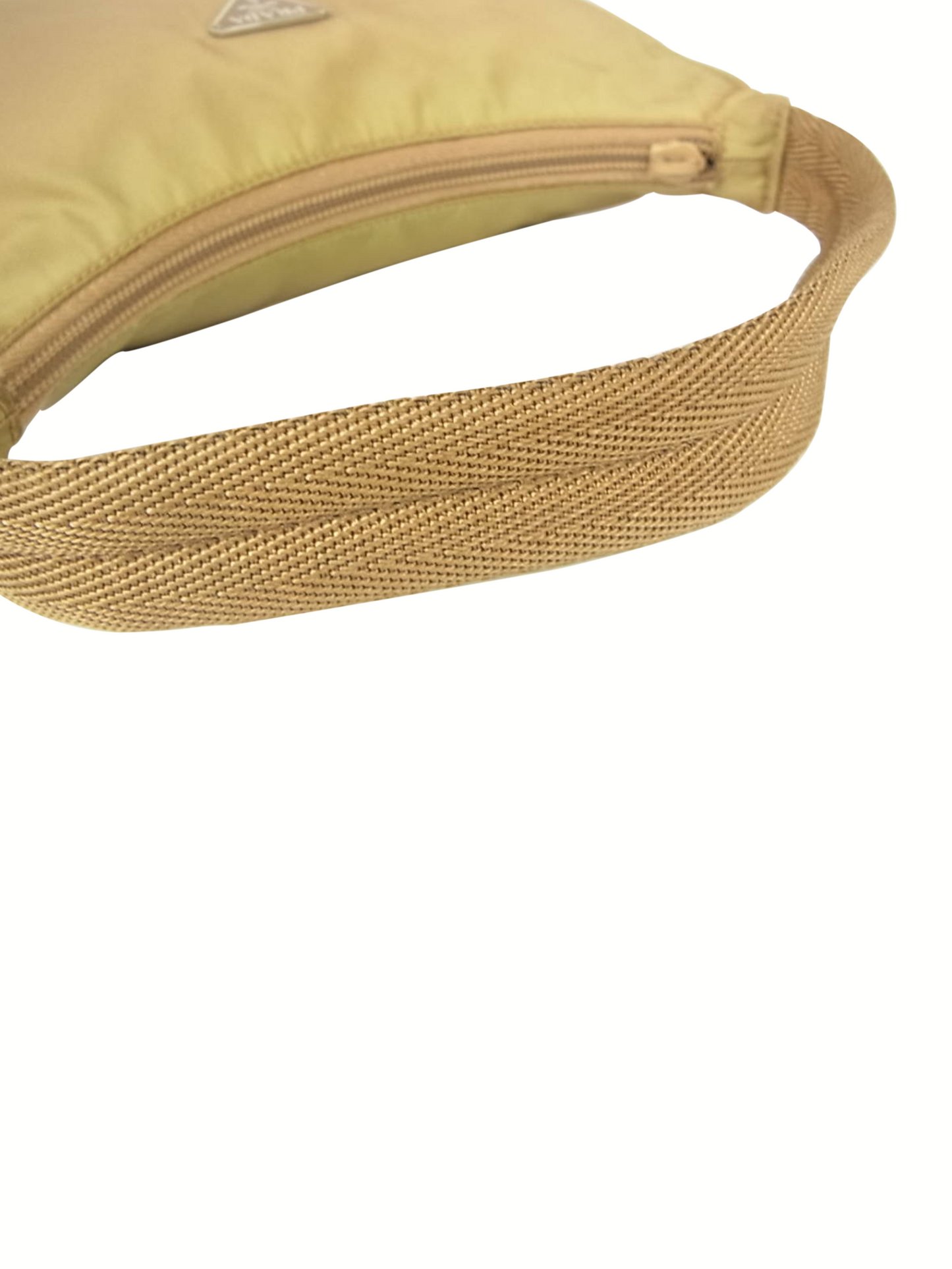 Prada 2000s Mustard Nylon Mini Tessuto Bag