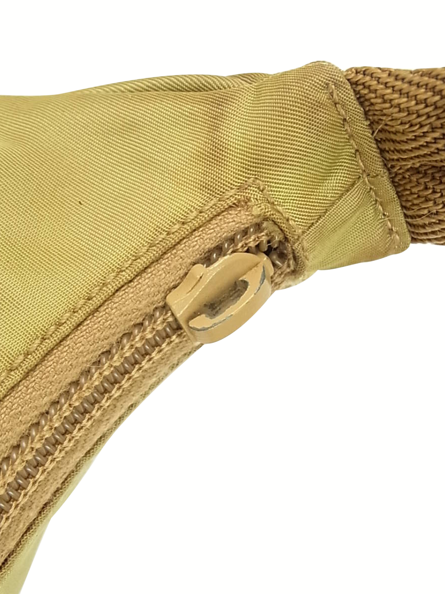 Prada 2000s Mustard Nylon Mini Tessuto Bag