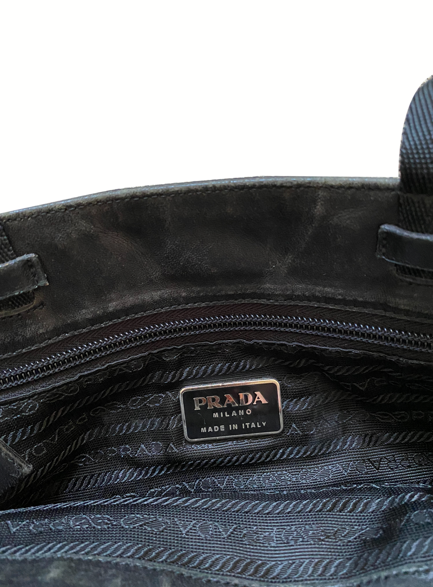 Prada 2000s Black Canvas Tote