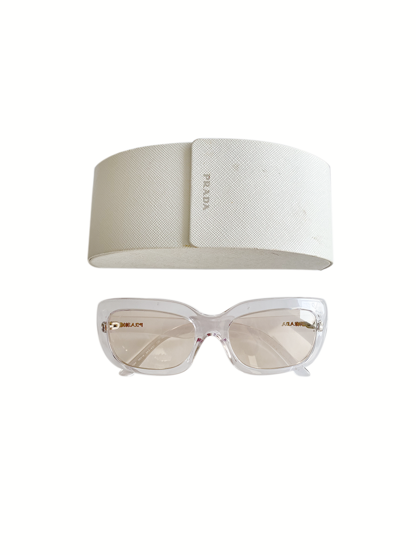 Prada 2000s Clear Sports Light Beige Sunglasses