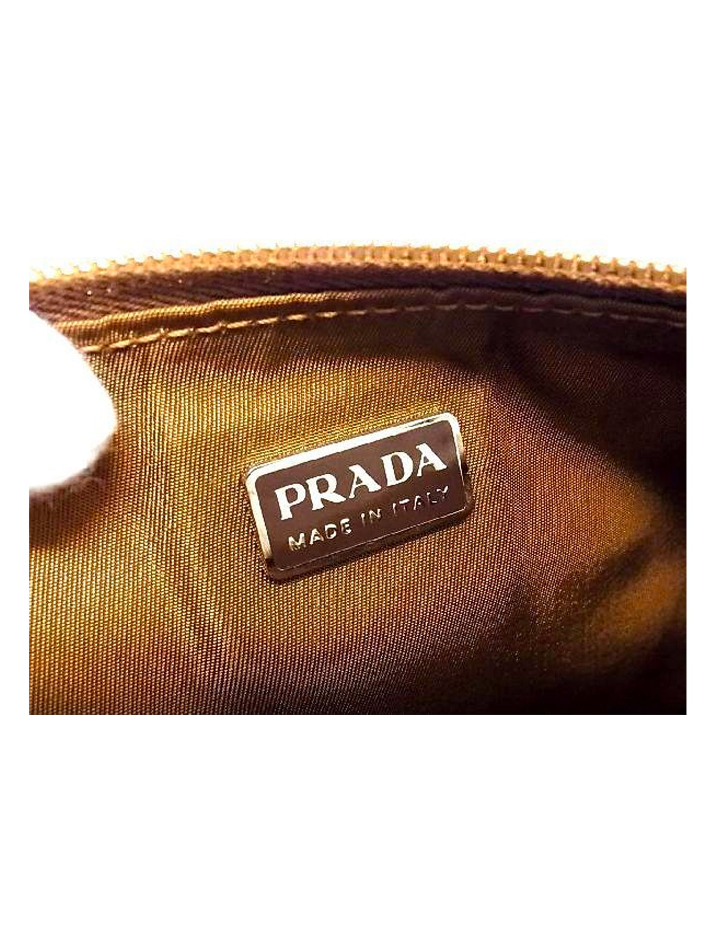 Prada 2000s Gold Tessuto Mini Nylon Bag