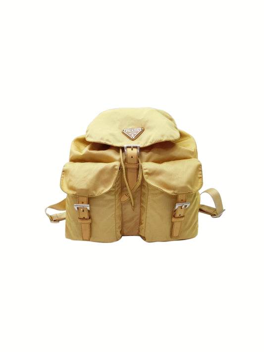 Prada 2000s Yellow Nylon Backpack