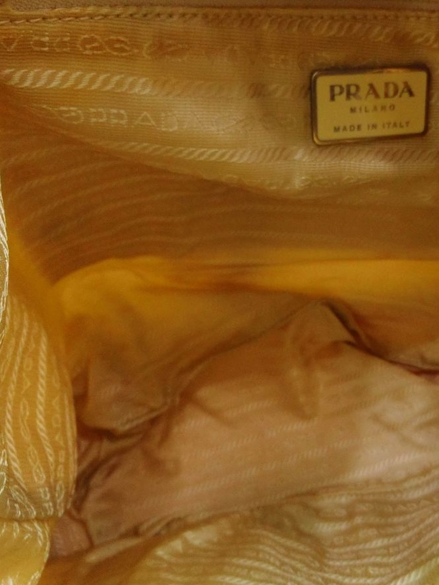 Prada 2000s Yellow Nylon Backpack