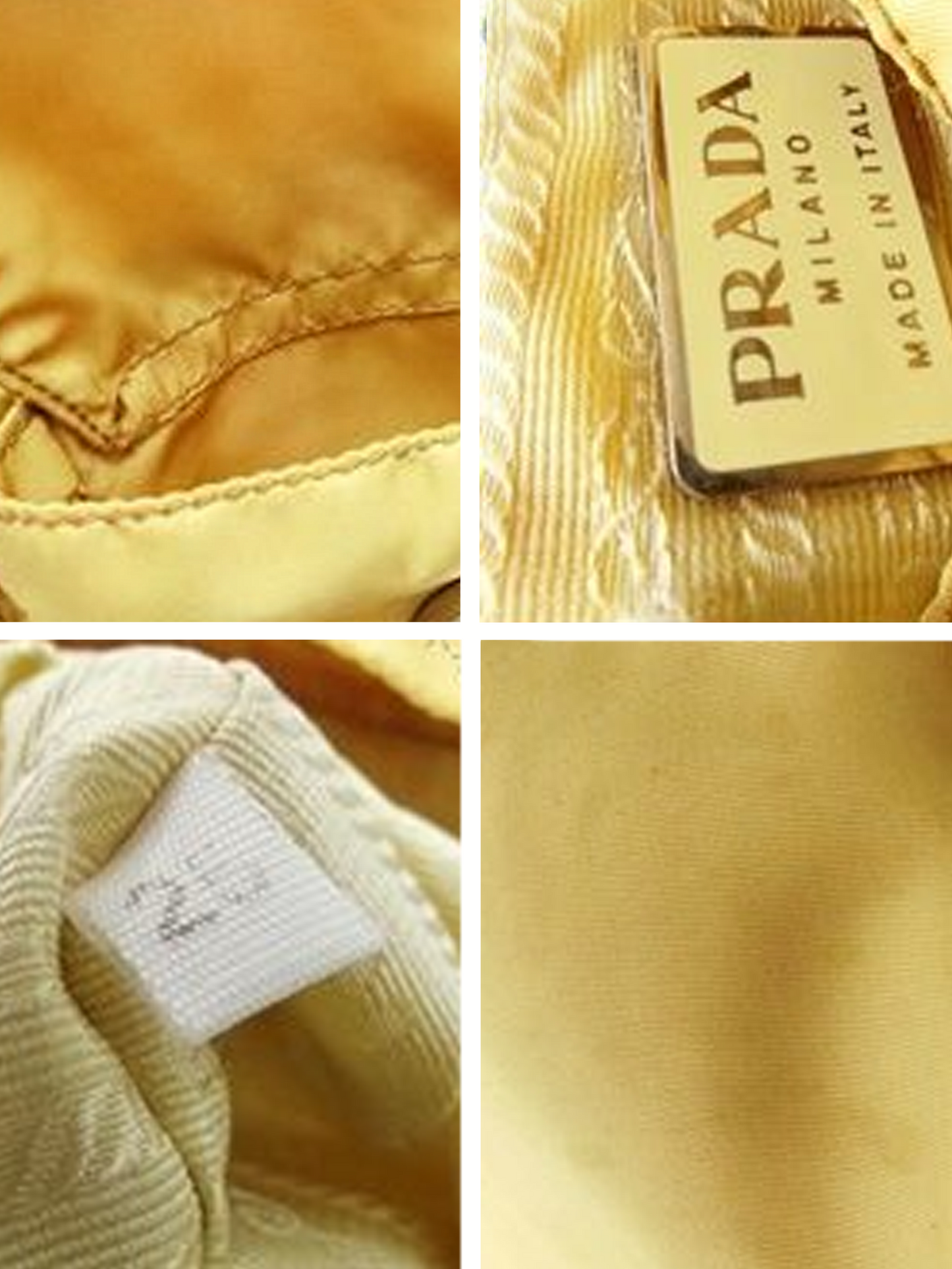 Prada 2000s Yellow Nylon Backpack