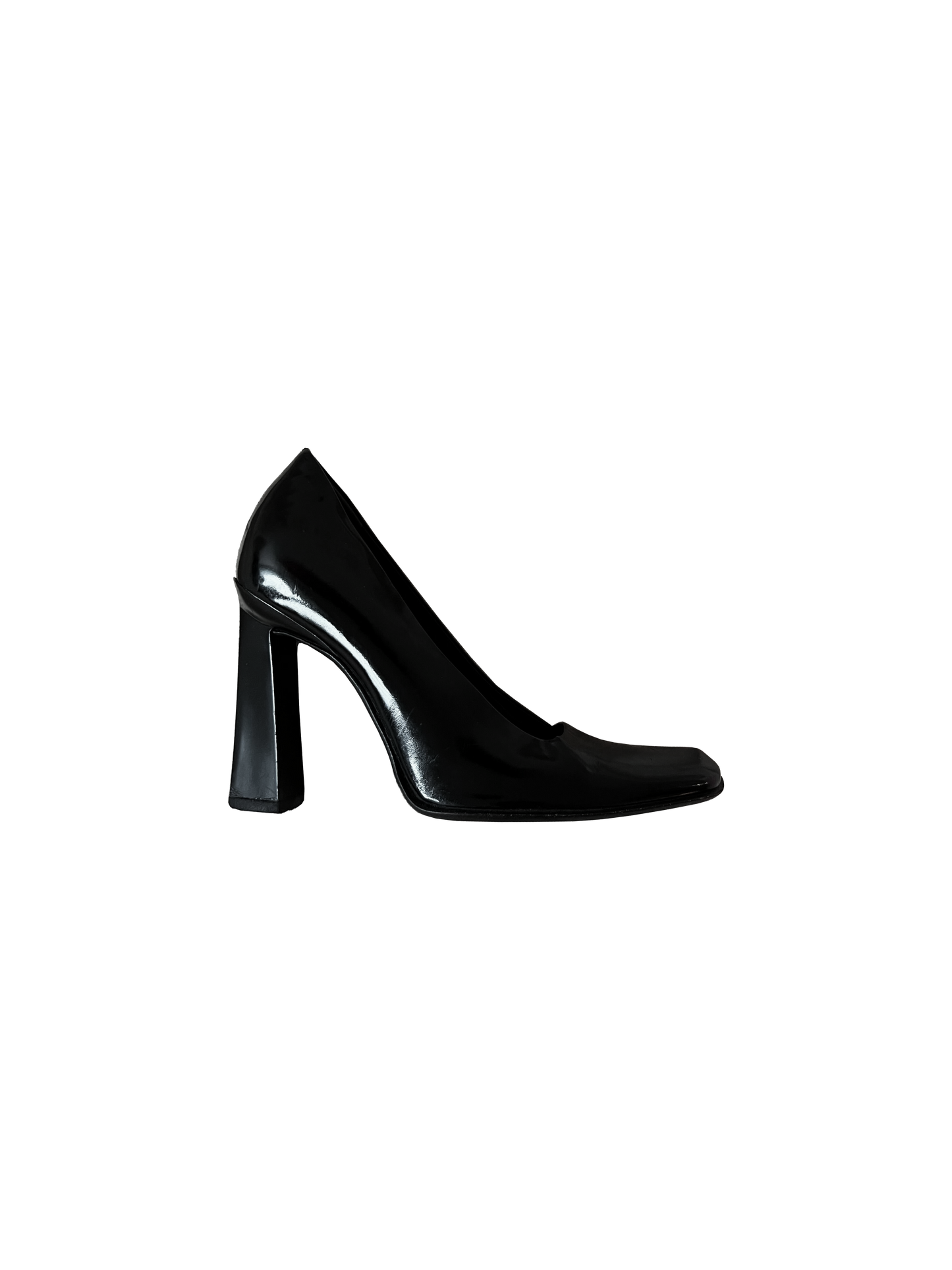 Prada 2000s Black Patent Leather Heels