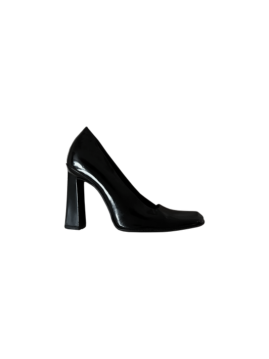 Prada 2000s Black Patent Leather Heels