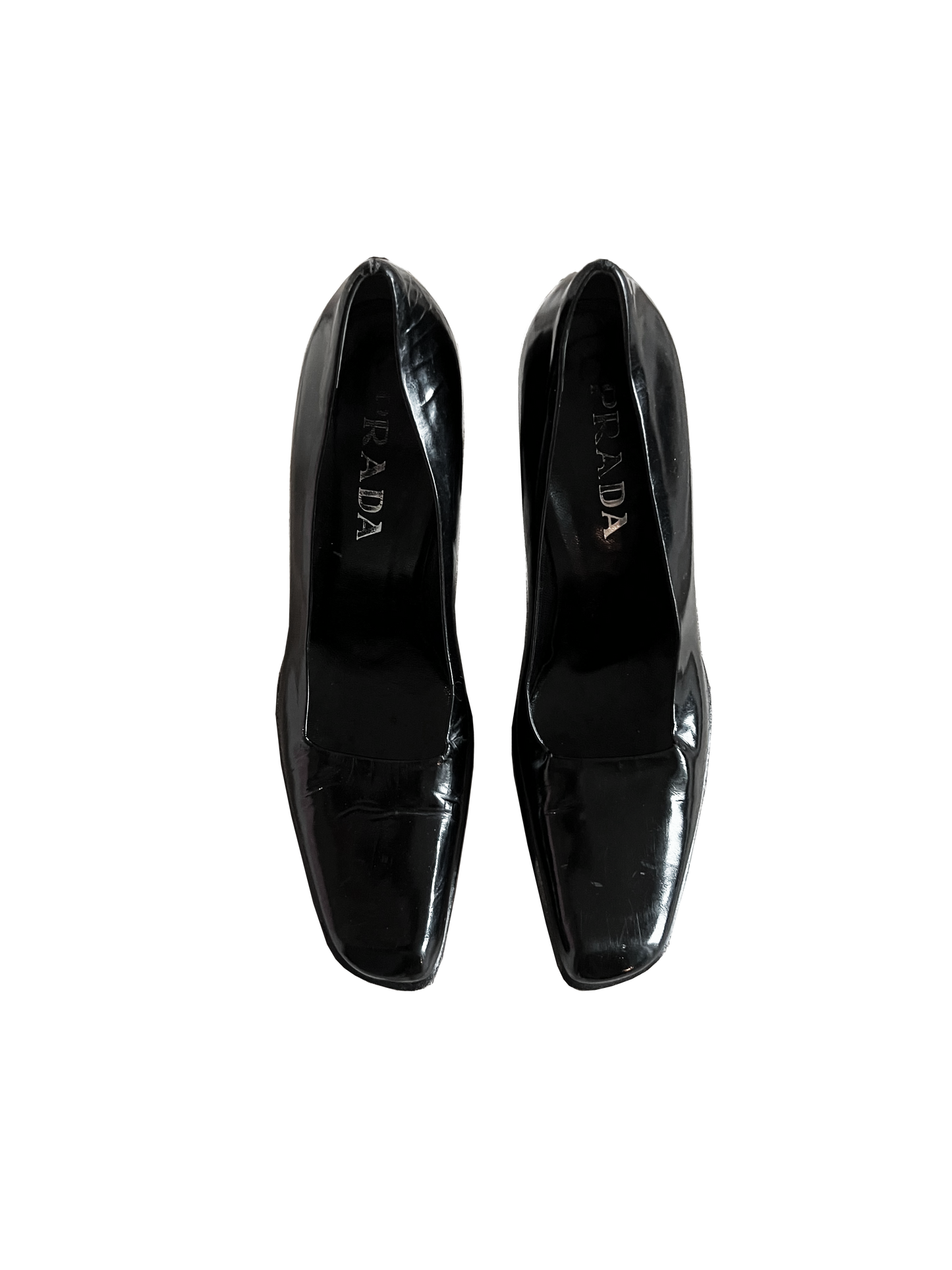Prada 2000s Black Patent Leather Heels