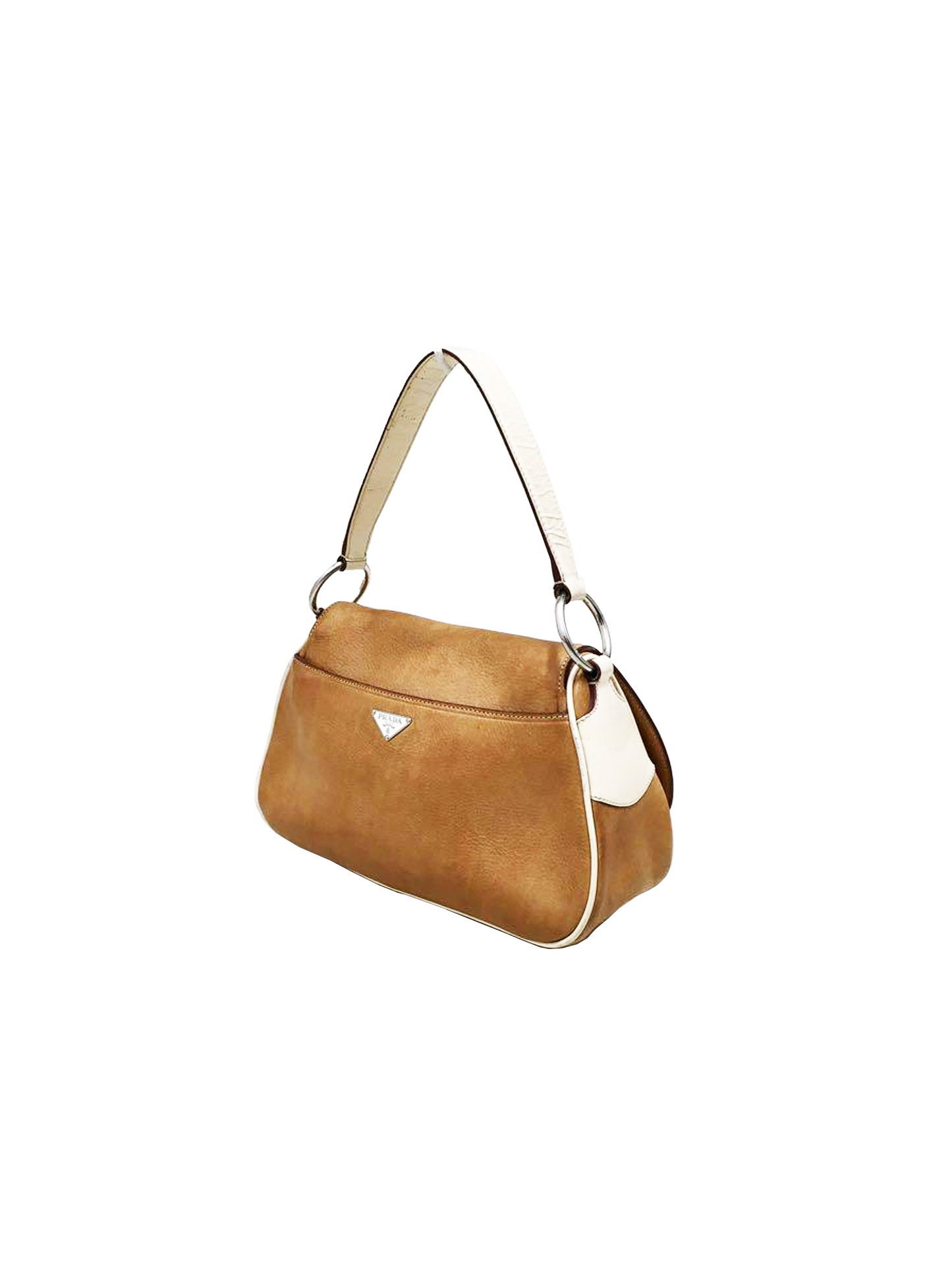 Prada 2000s Camel Leather One Shoulder Bag