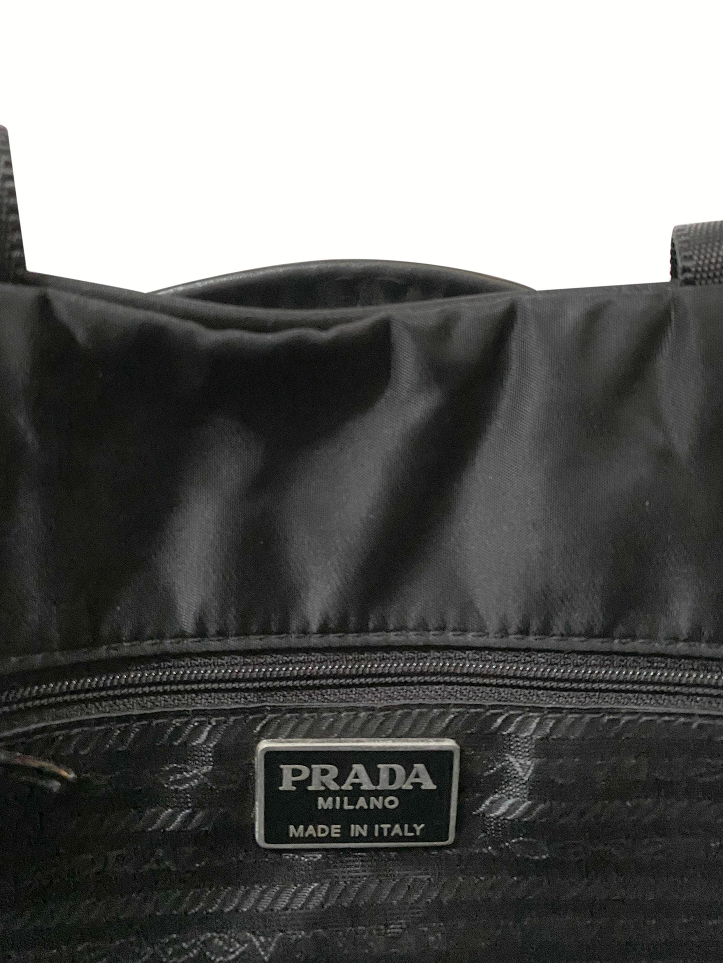 Prada 2000s Black Nylon Tote Handbag