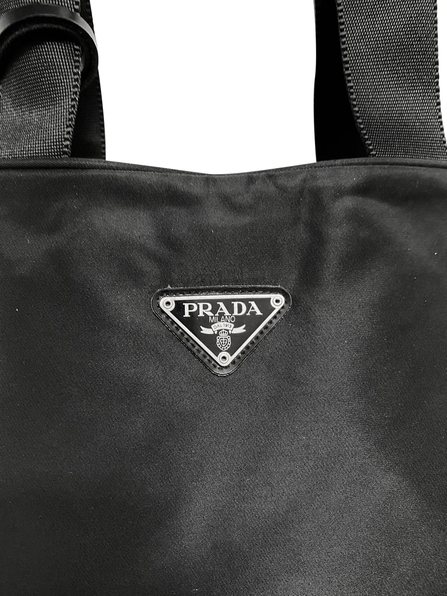 Prada 2000s Black Nylon Tote Handbag