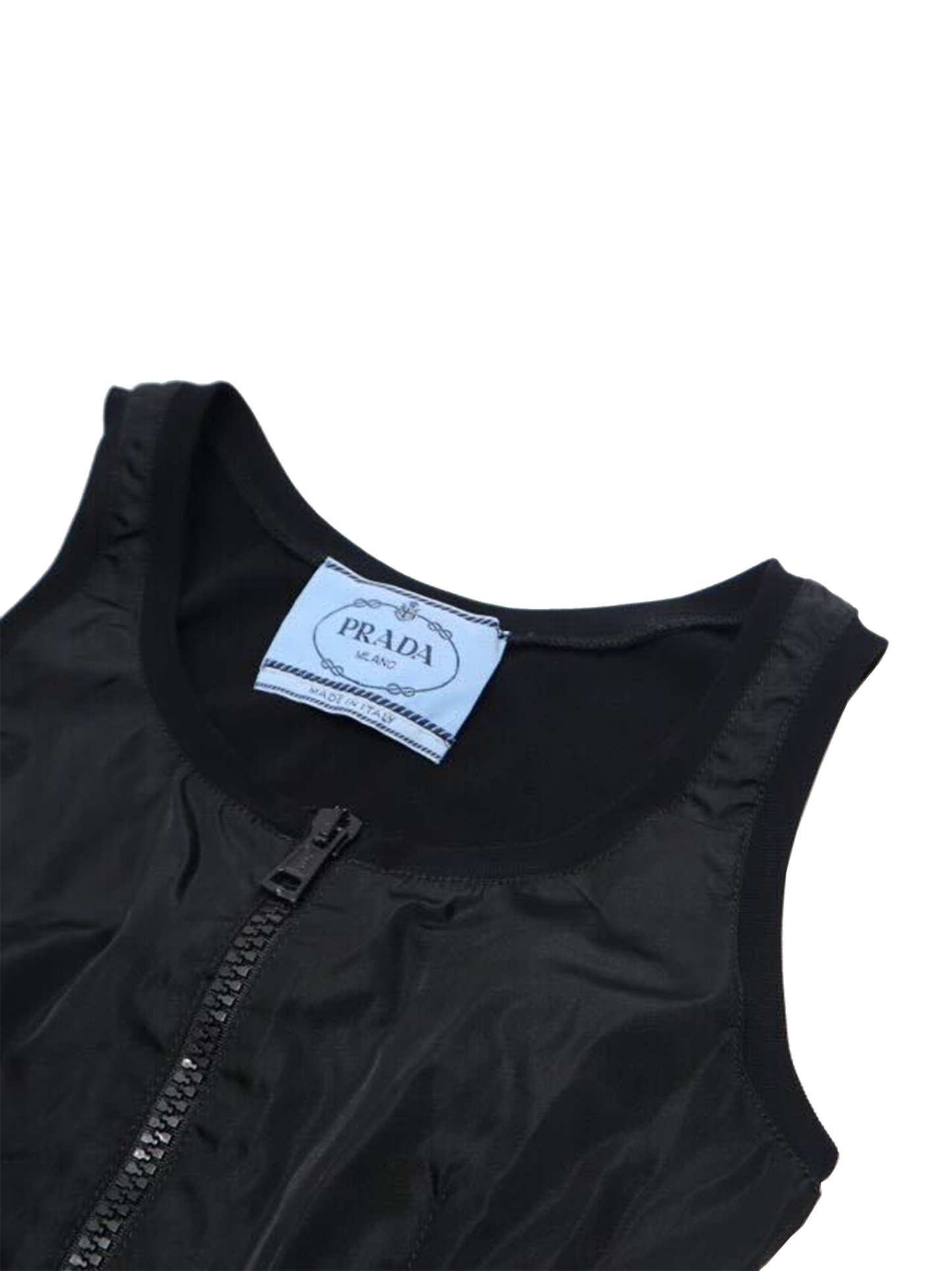 Prada 2000s Nylon Belt Buckle Dress