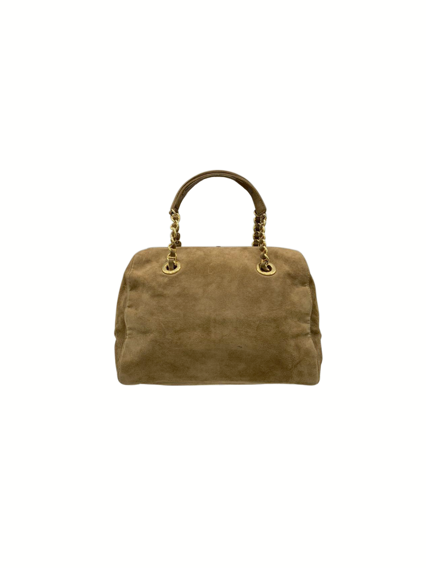 Prada 2000s Light Brown Suede Tote
