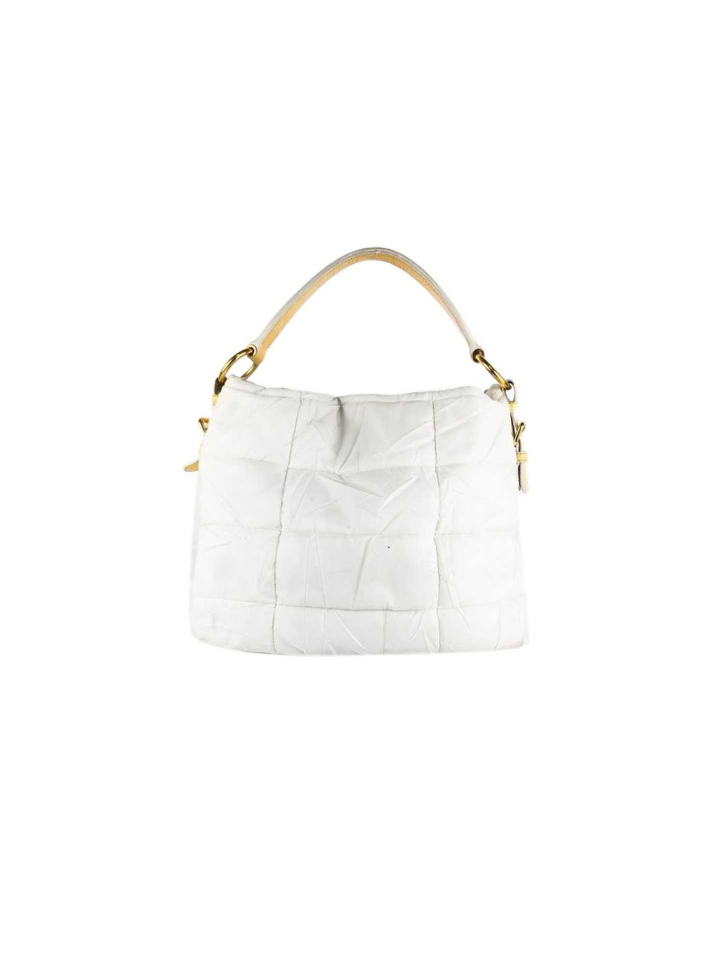 Prada 2000s White Quilted Nylon Tote