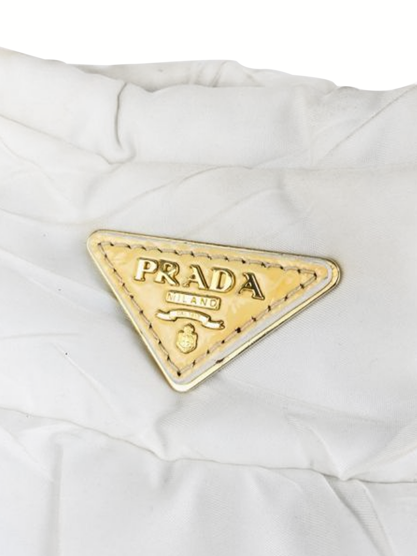 Prada 2000s White Quilted Nylon Tote