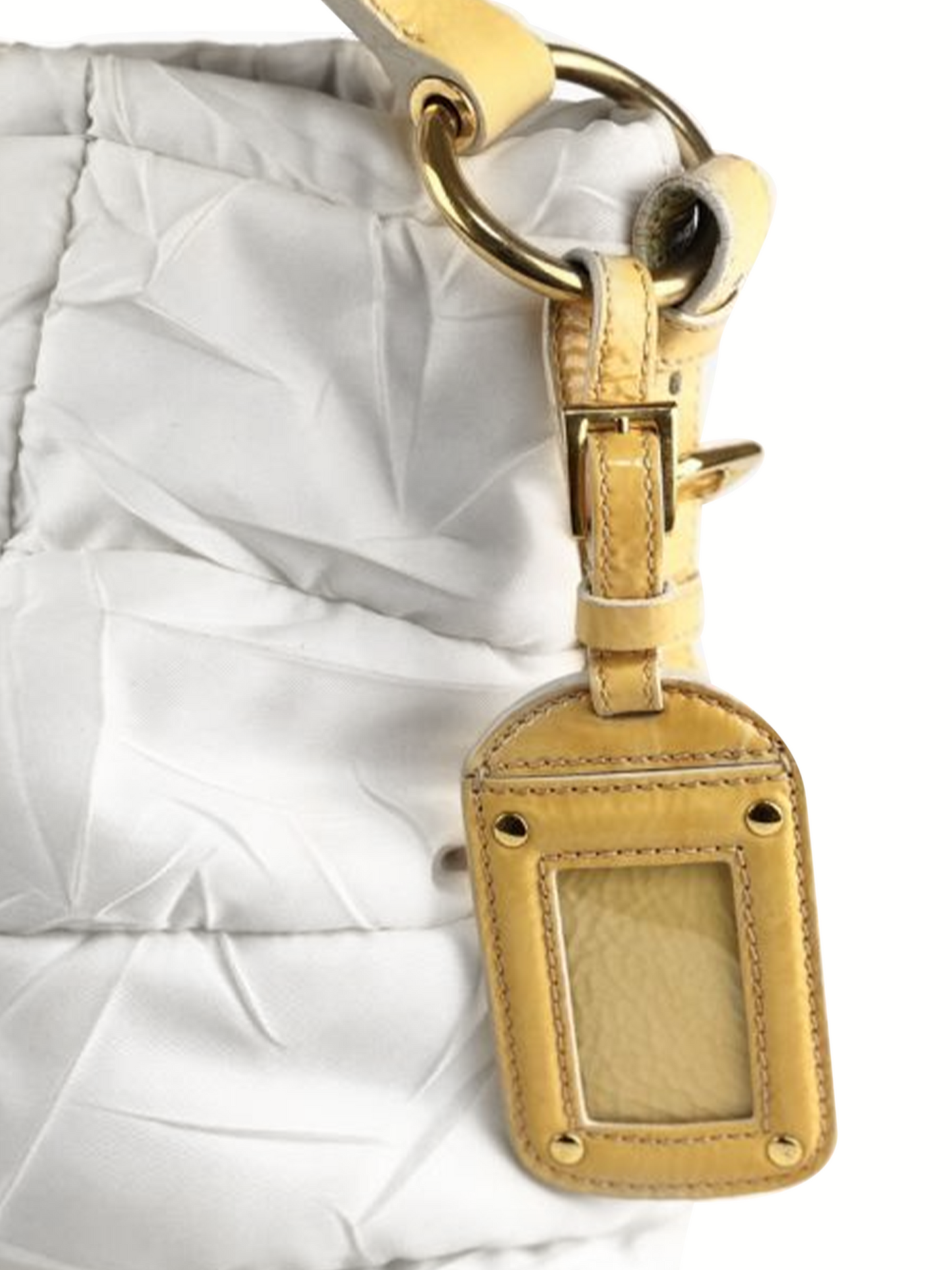 Prada 2000s White Quilted Nylon Tote