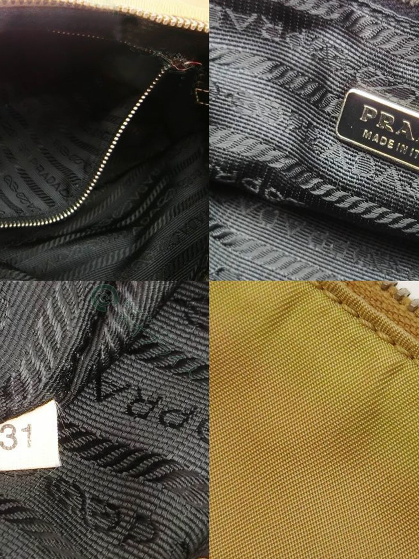 Prada 2000s Yellow Nylon Handbag