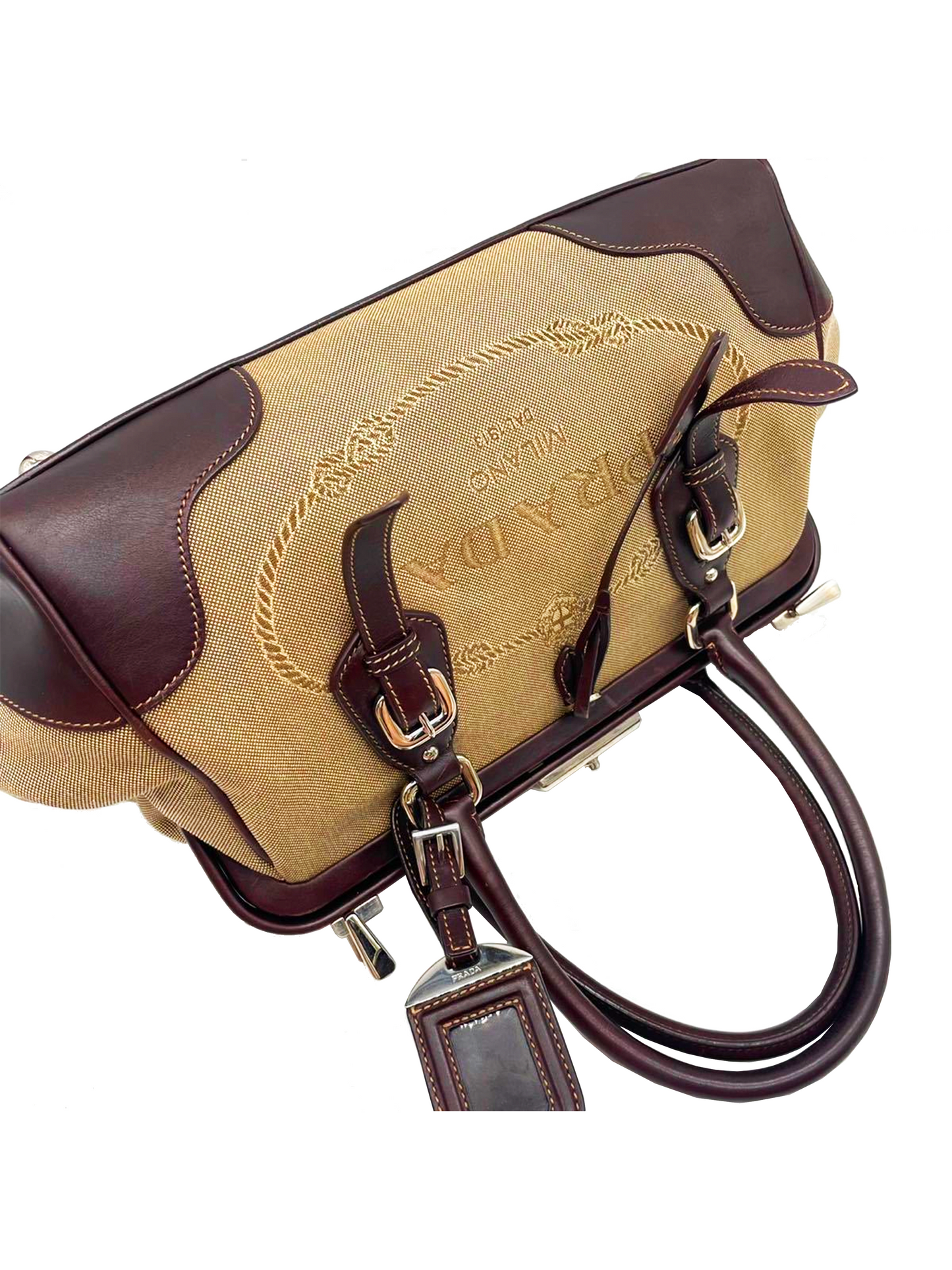 Prada 2000s Rare Clasp Milano Handbag