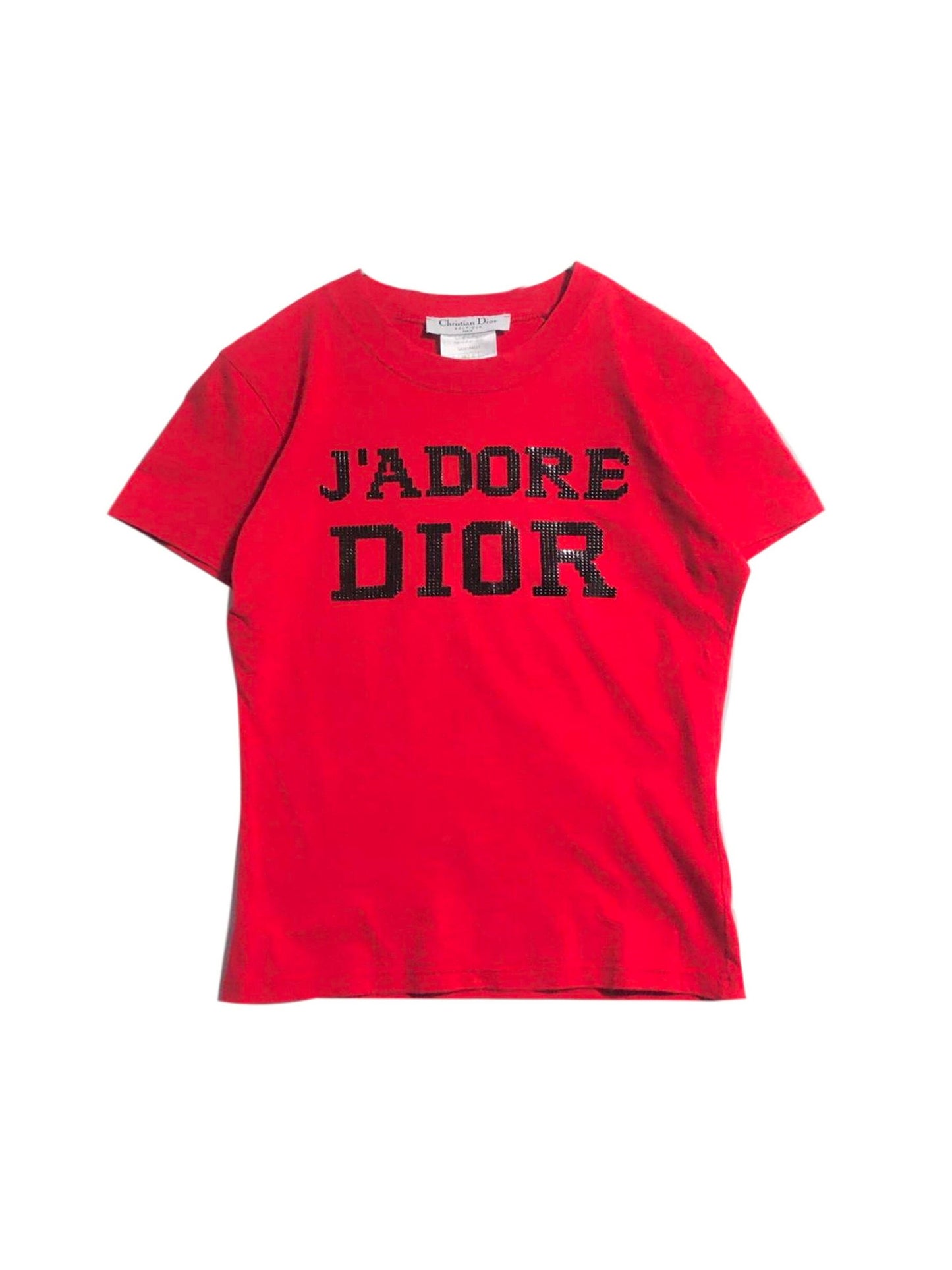 Christian Dior 2000s J'adore Studded Red T-Shirt