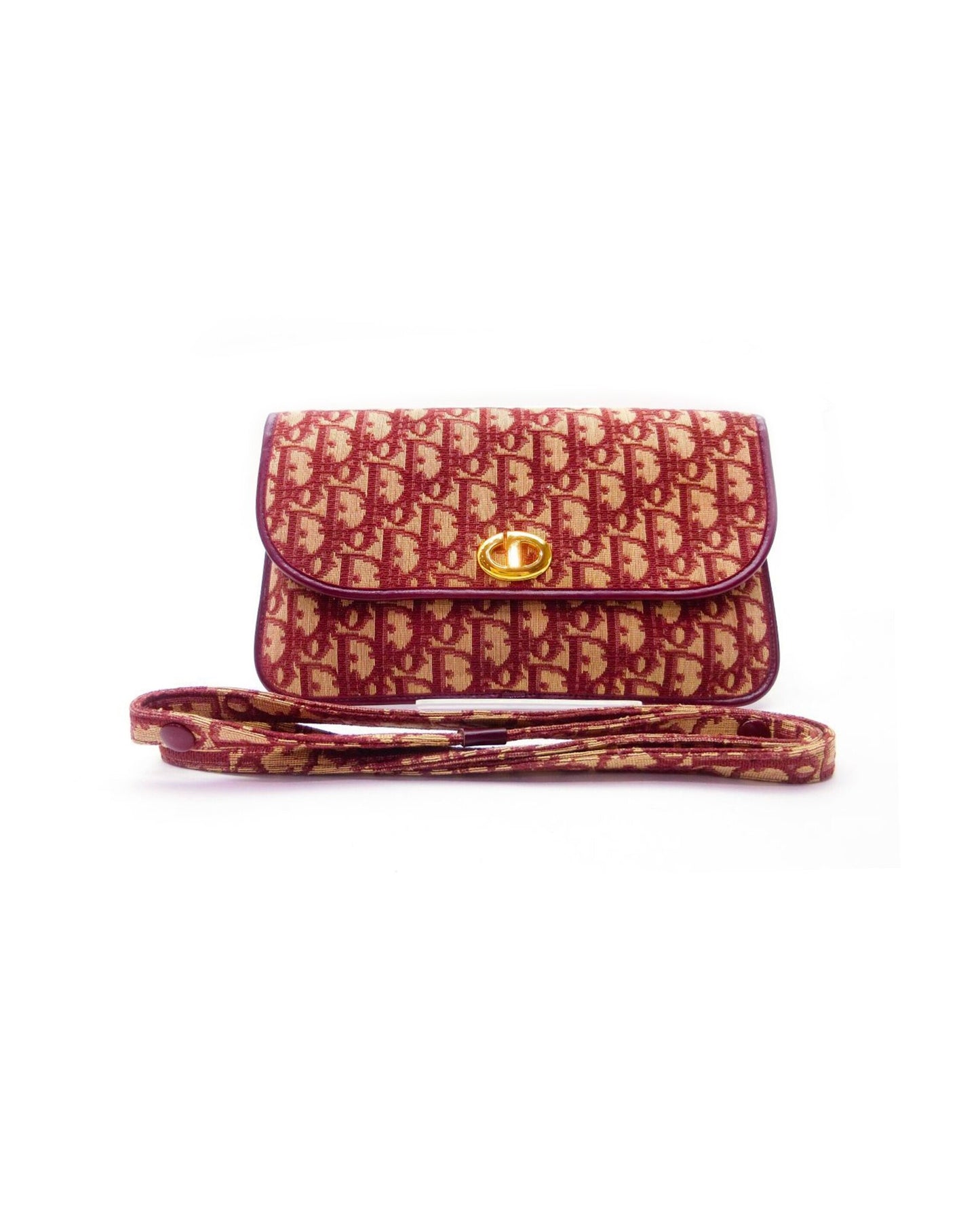 Christian Dior 2000s Red Trotter Envelope Shoulder Bag