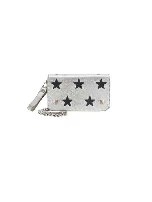 Saint Laurent 2020s Silver Star Rider Wristlet