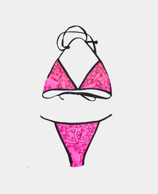 Chanel Bandana 1999 Hot Pink Swimsuit