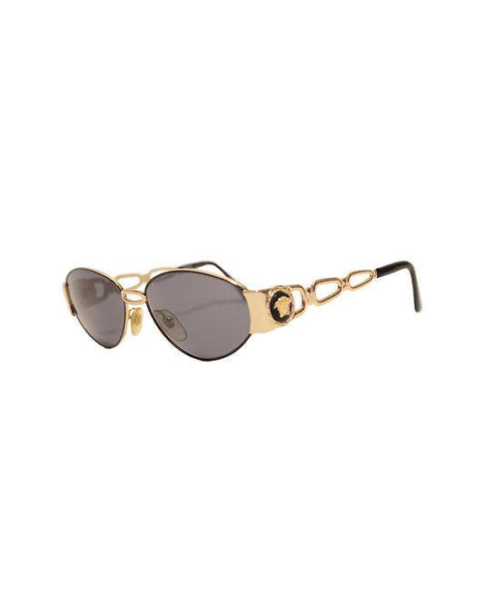 Versace 2000s Rare Gold Coin Spiral Sunglasses