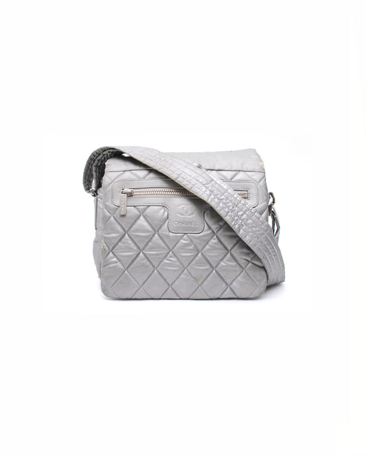 Chanel Silver Sports Messenger Bag