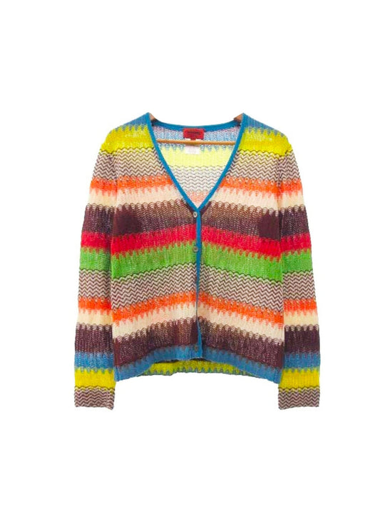 Missoni 2000s Striped Multicolor Mohair Cardigan