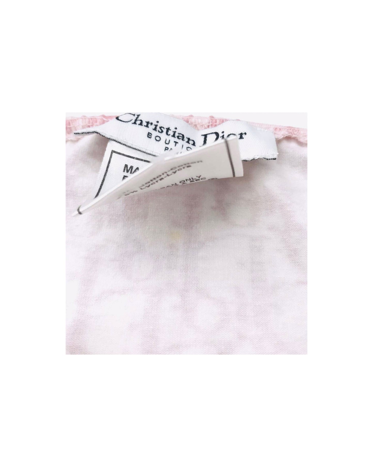 Christian Dior 2000s Trotter Rare Pink Cotton Drawstring Bikini