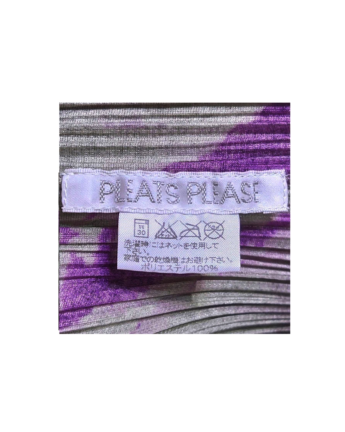 Issey Miyake 2000s Pleats Please Purple Print