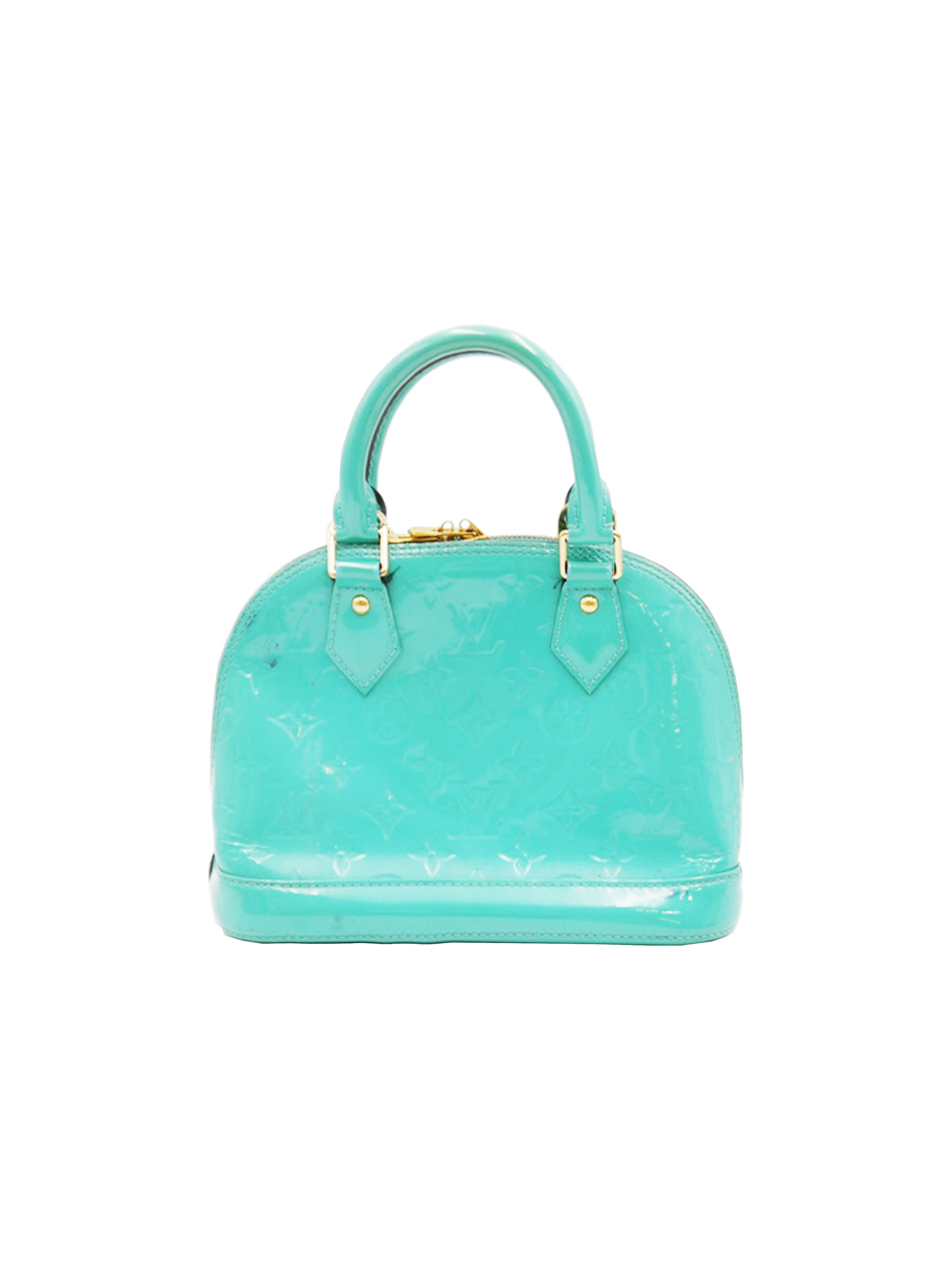 Louis Vuitton 2000s Teal Vernis Alma Bag