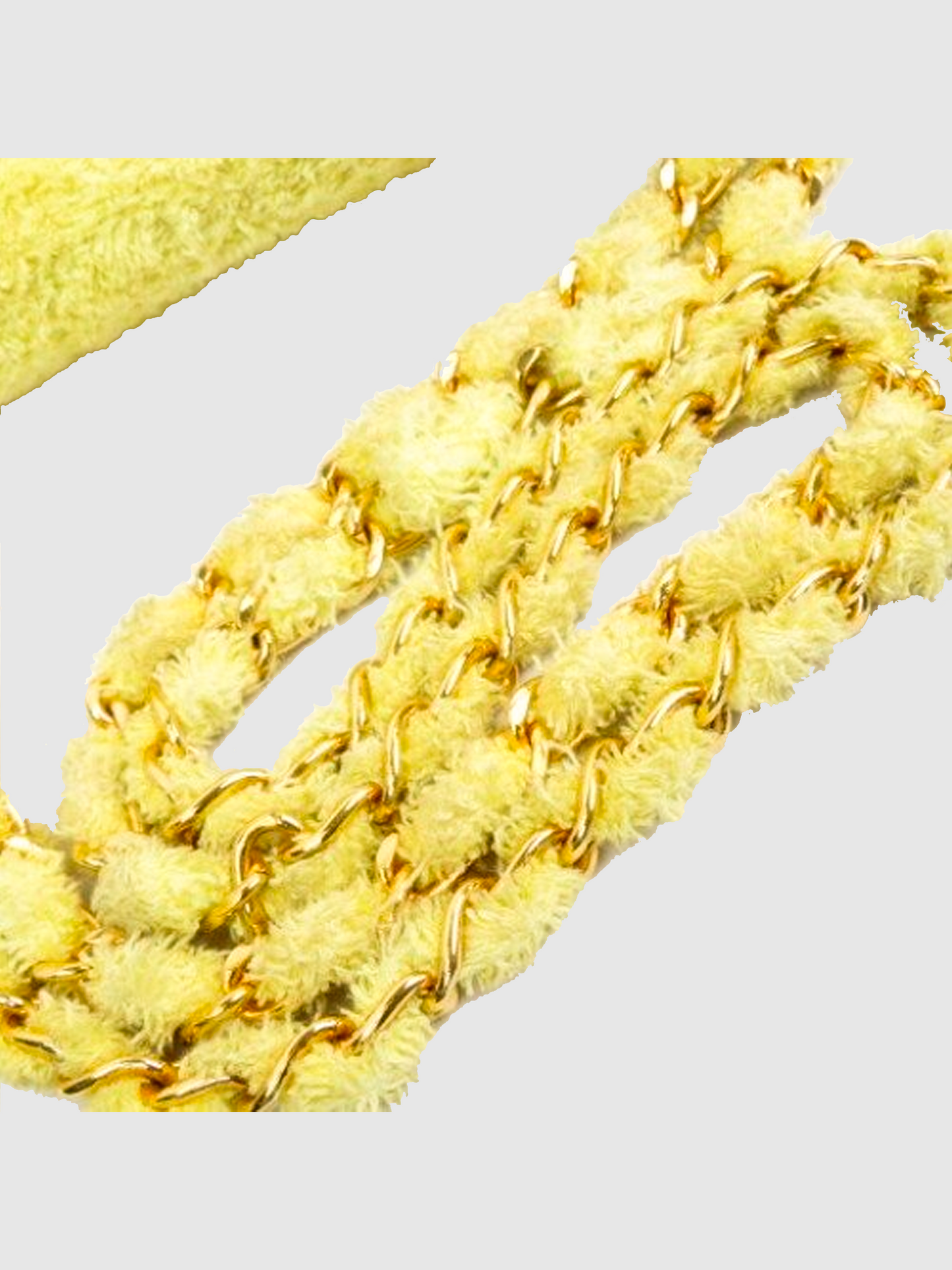 Chanel 1999 Yellow Terry Decamatlassé Shoulder Bag