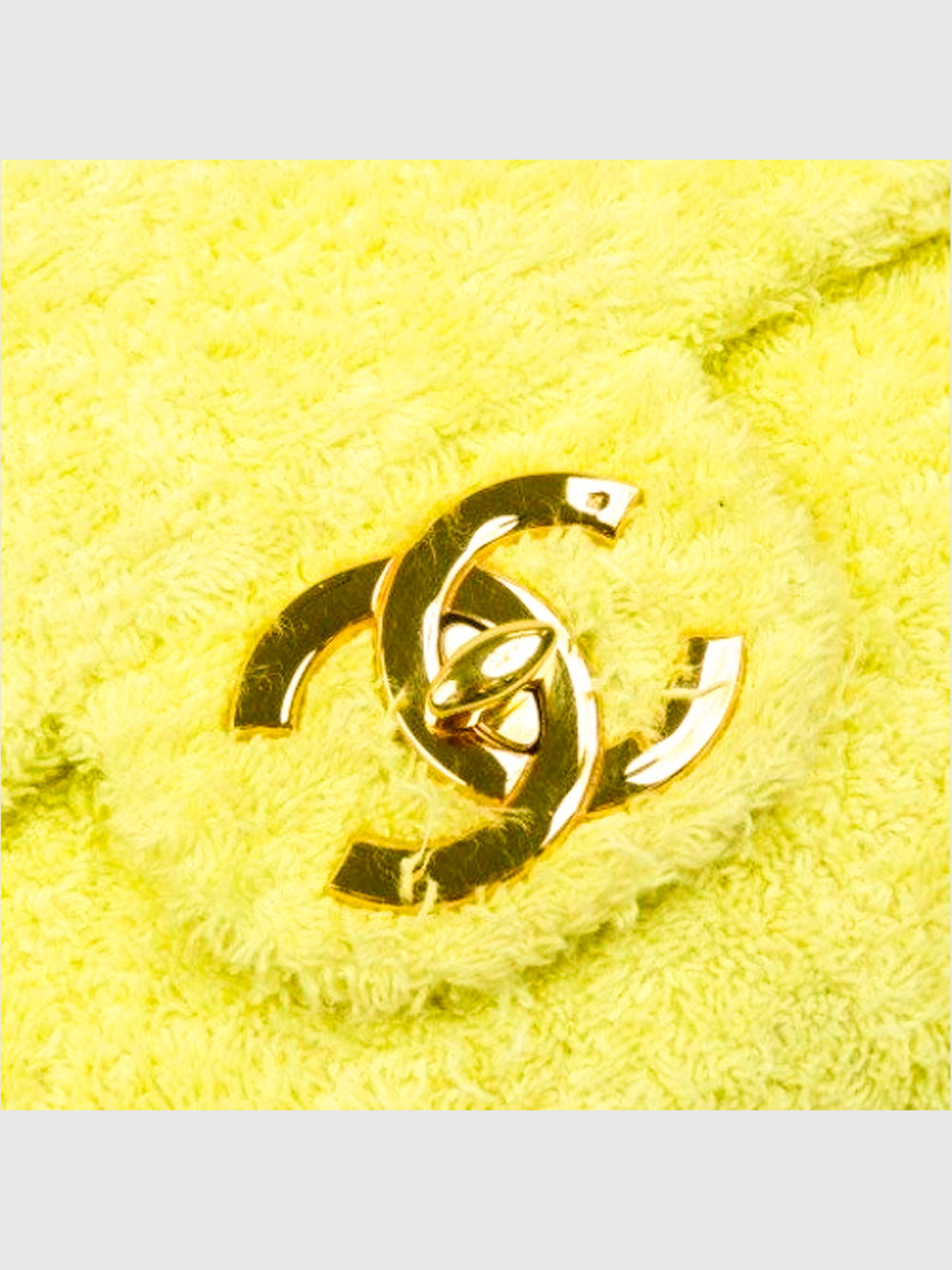 Chanel 1999 Yellow Terry Decamatlassé Shoulder Bag