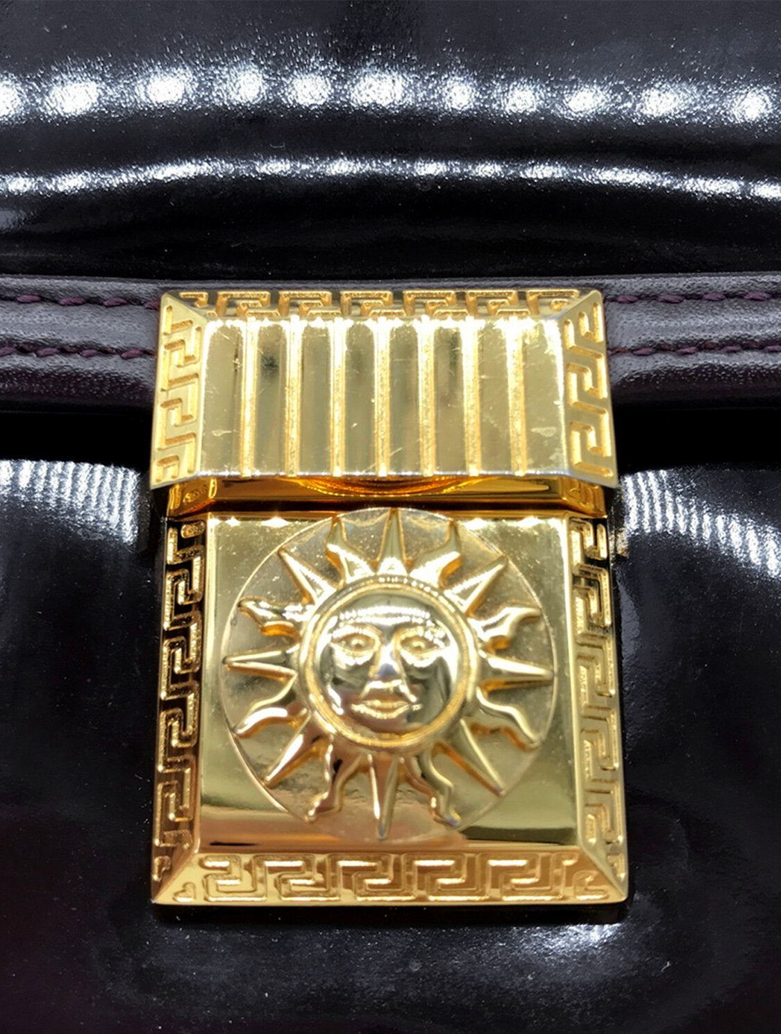 Versace 1990s Vinyl Vanity Sun Medusa Bag