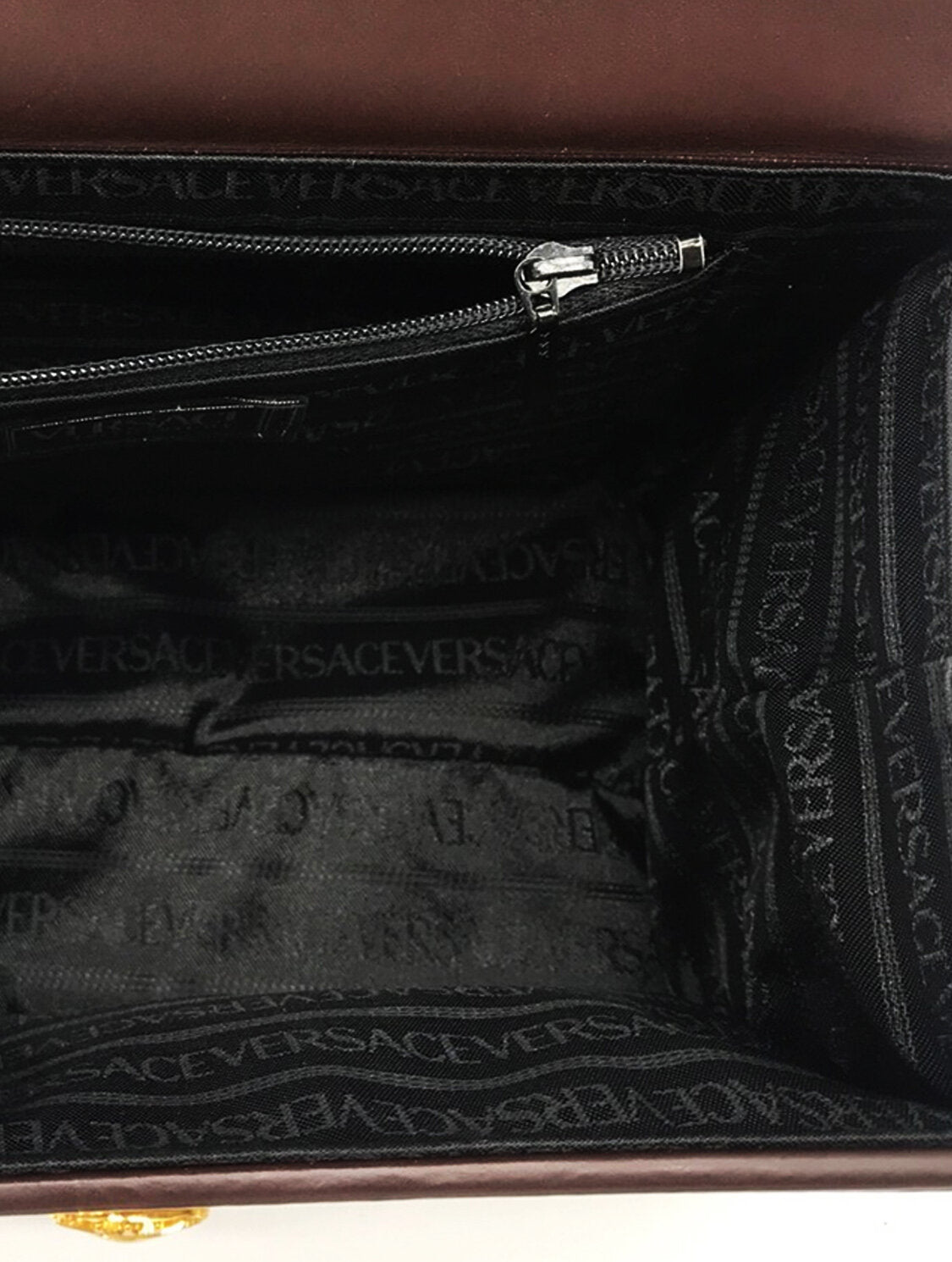 Versace 1990s Vinyl Vanity Sun Medusa Bag