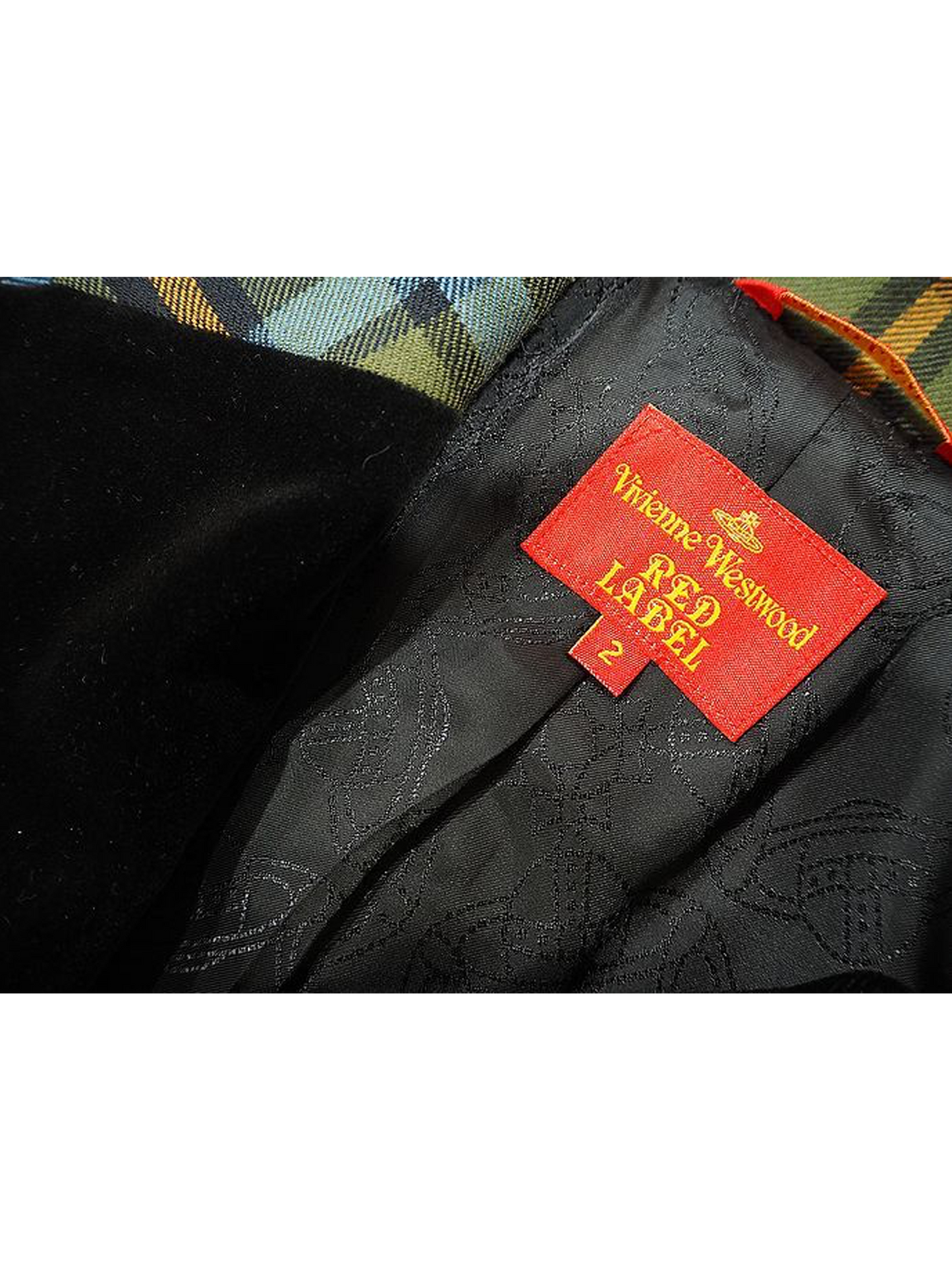 Vivienne Westwood 1994 Velour Switching Check Love Jacket