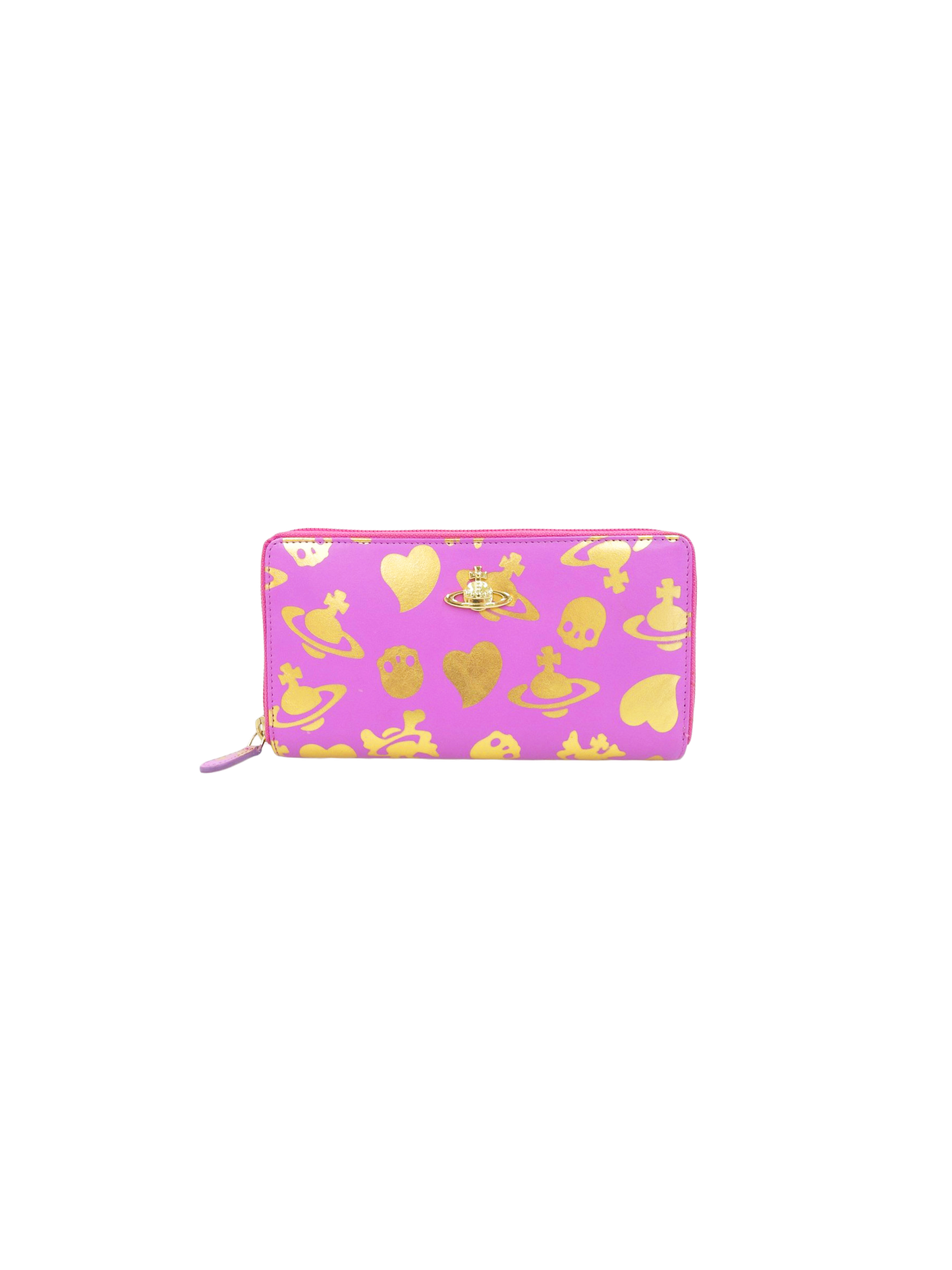 Vivienne Westwood 1990s Skull Motif Long Zipper Wallet