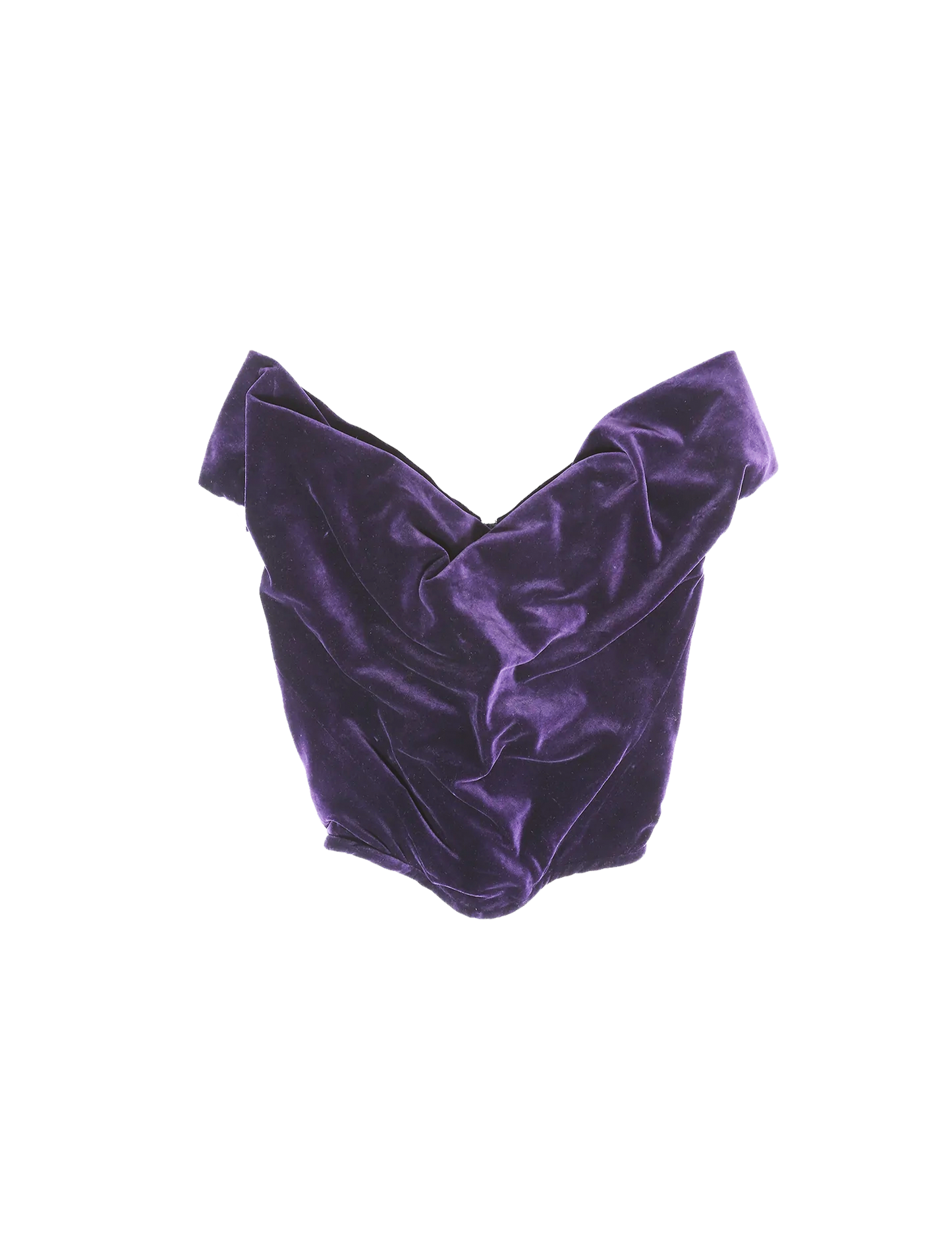 Vivienne Westwood 1990s Couture Draped Velvet Bustier