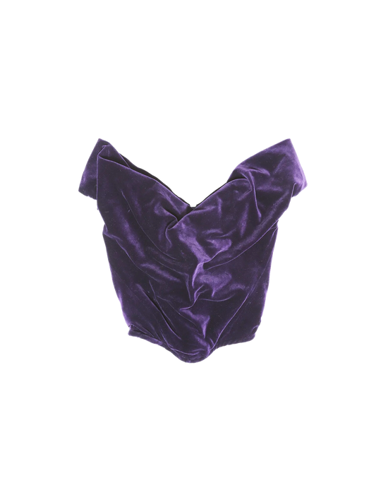 Vivienne Westwood 1990s Couture Draped Velvet Bustier