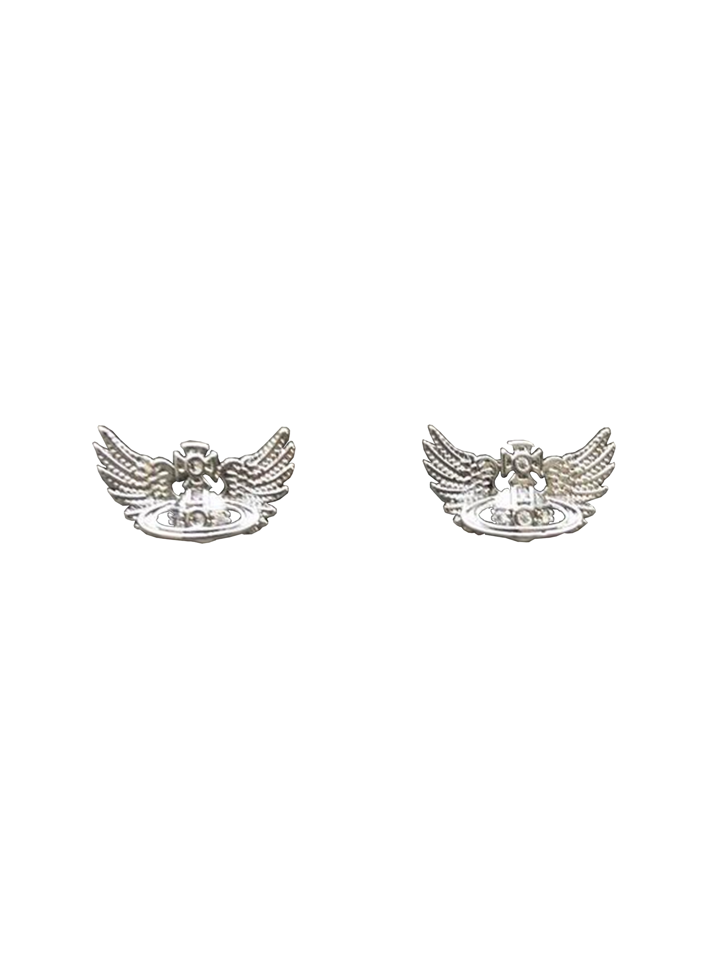 Vivienne Westwood 2000s Silver Winged Earrings