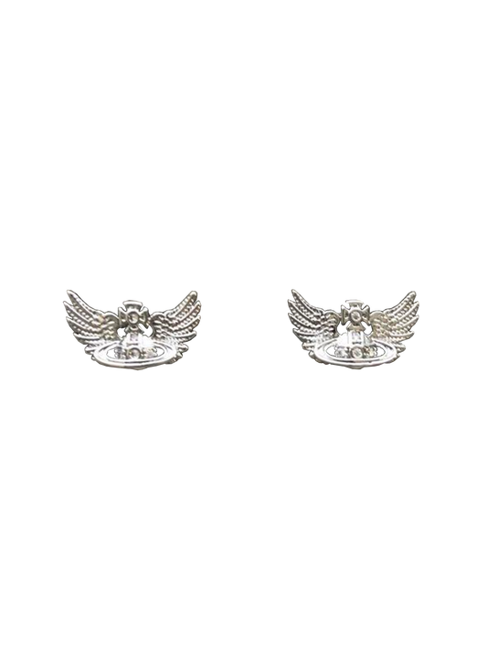 Vivienne Westwood 2000s Silver Winged Earrings