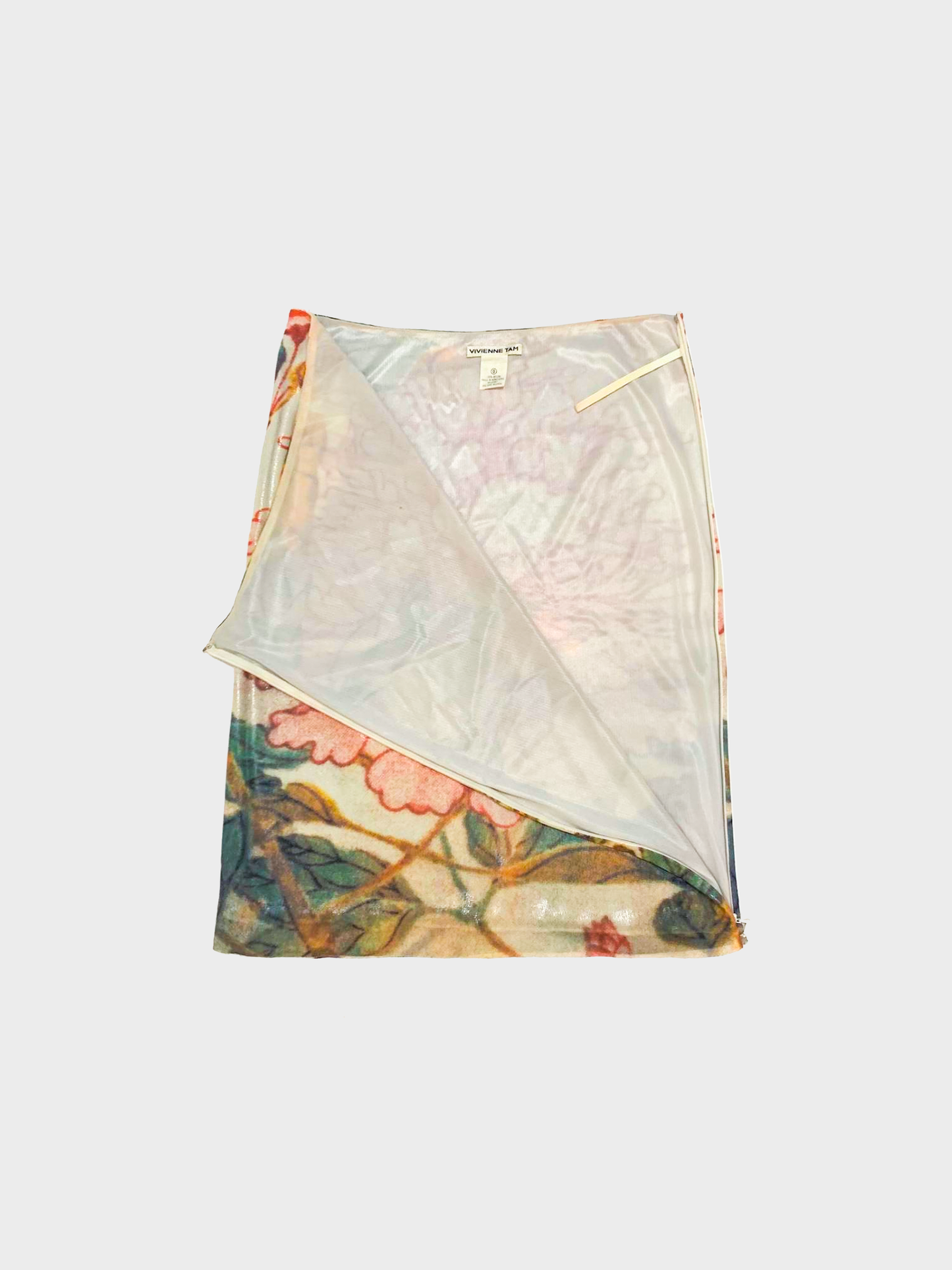Vivienne Tam 1990s Floral Print Skirt