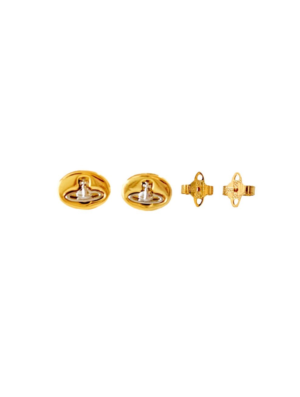 Vivienne Westwood 2000s Gold Small Orb Studs