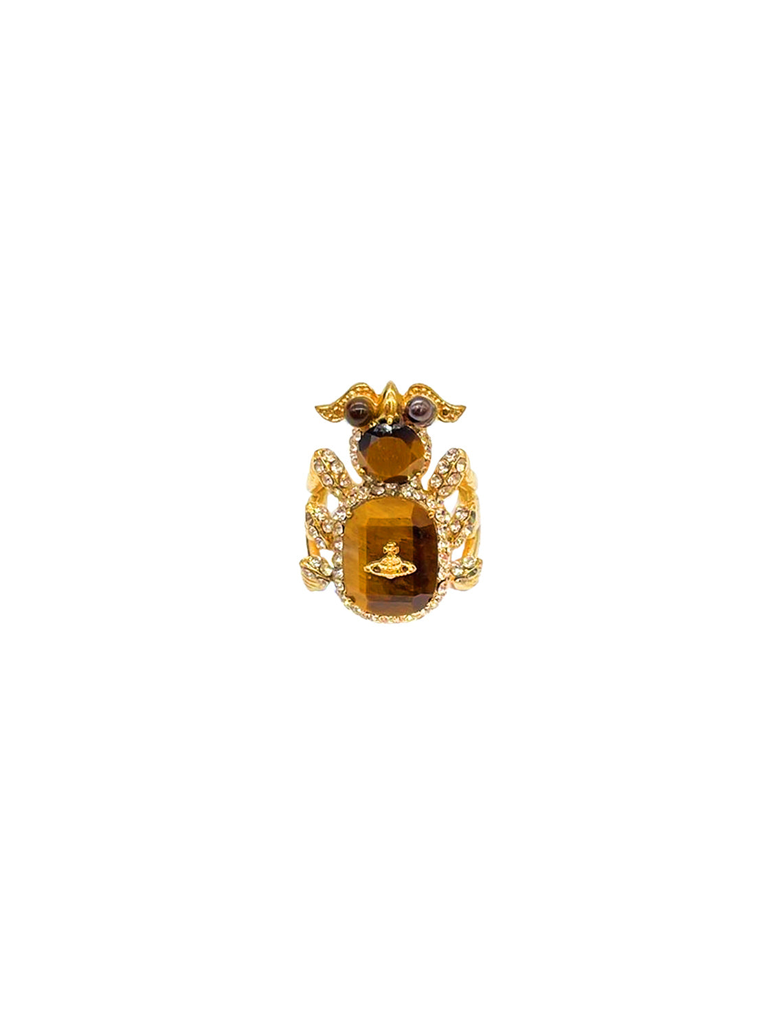 Vivienne Westwood 2015 Amber and Gold Salome Ring