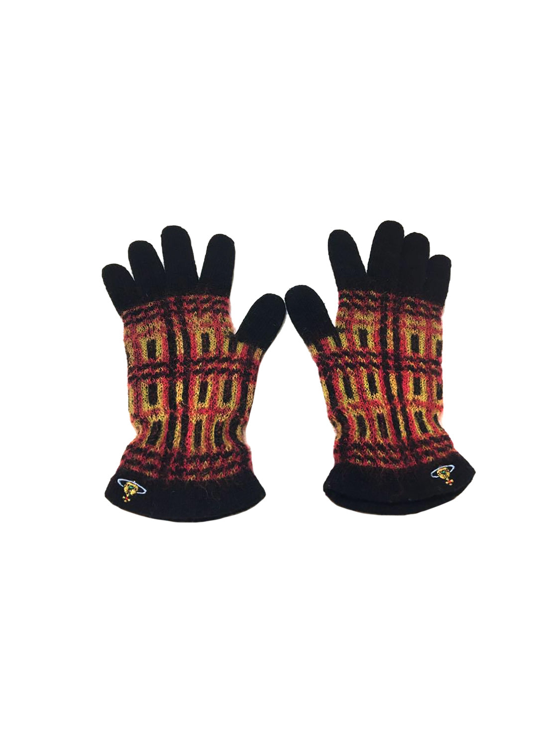 Vivienne Westwood 2000s Geometric Patterned Knit Gloves