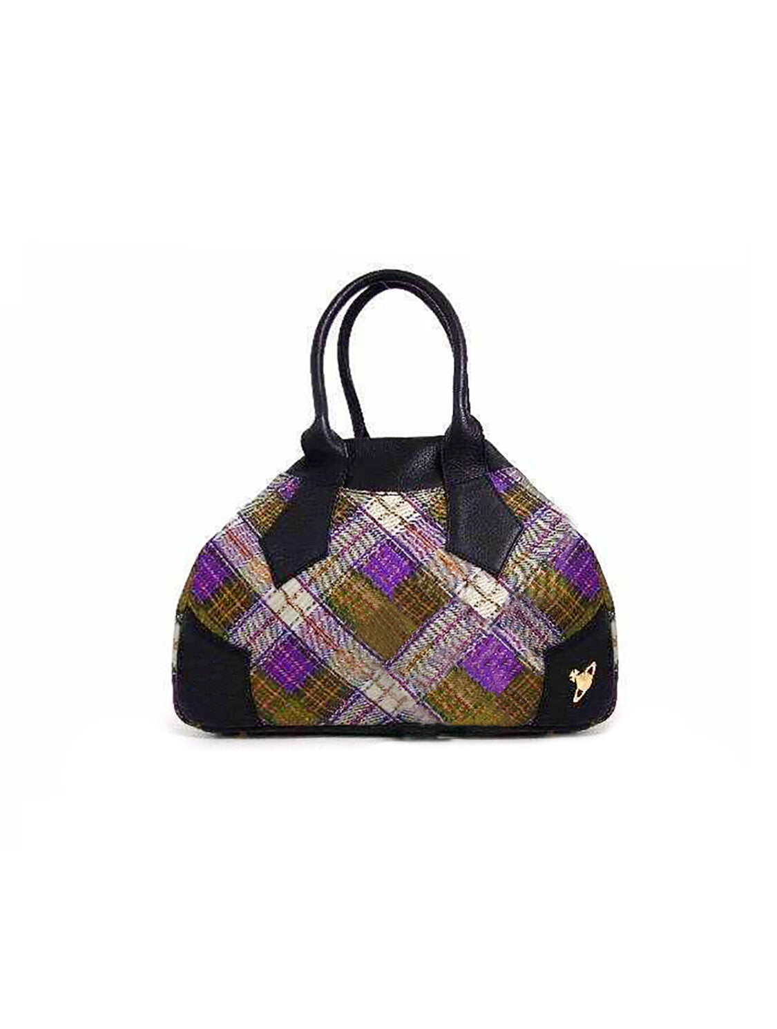 Vivienne Westwood 2000s Purple Tartan Wool Bag