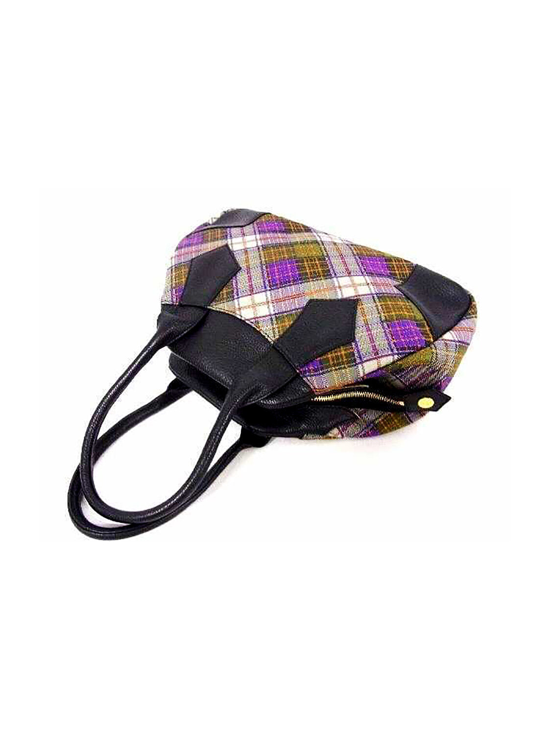 Vivienne Westwood 2000s Purple Tartan Wool Bag
