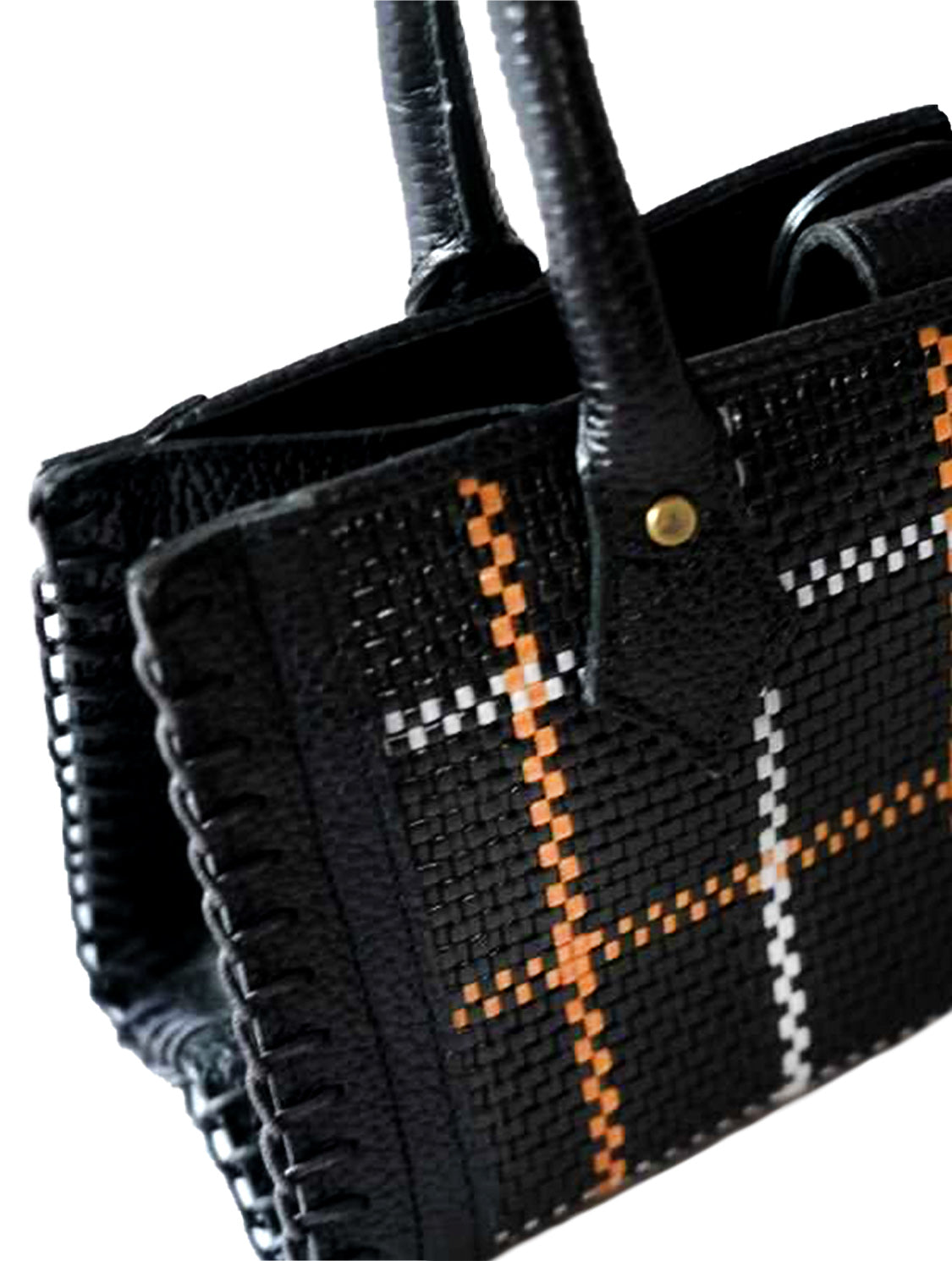 Vivienne Westwood 2000s Black Woven Check Handbag