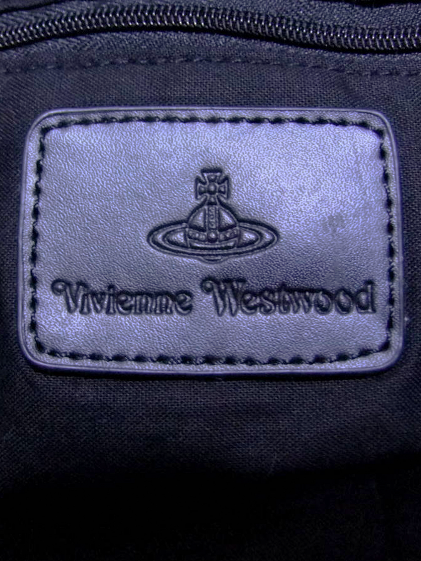 Vivienne Westwood 2000s Navy Large Terry Handbag