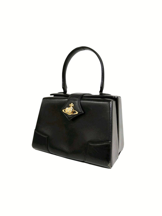 Vivienne Westwood 2000s Leather Small Black Bag